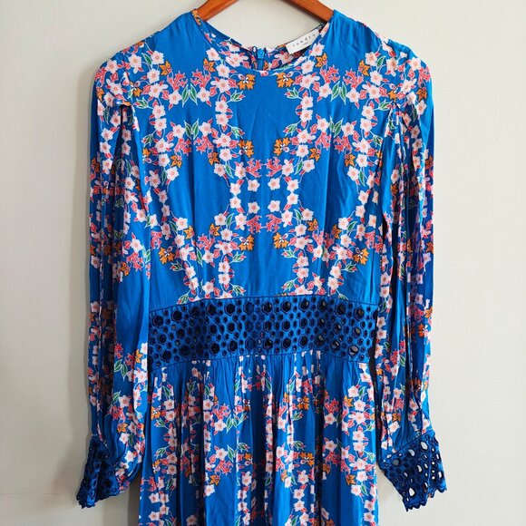 SANDRO Roberta Eyelet Lace-Inset Maxi Dress - Picture 11 of 15